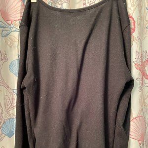 SHEIN black long sleeve shirt with lace